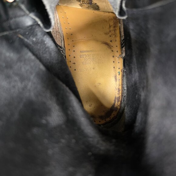 Dr Doc Martens Made in England Womens 10 Hole Distress Black Boots UK 5 US w's 7 - Picture 10 of 11